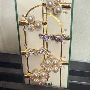 Gold and Pearl Hair Clip Set
